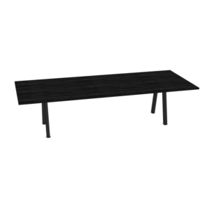 Factor møtebord 300x120 cm. rektangulær plate.