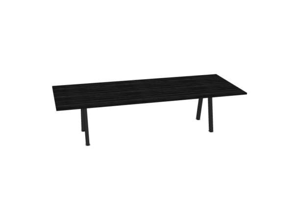 Factor møtebord 300x120 cm. rektangulær plate.