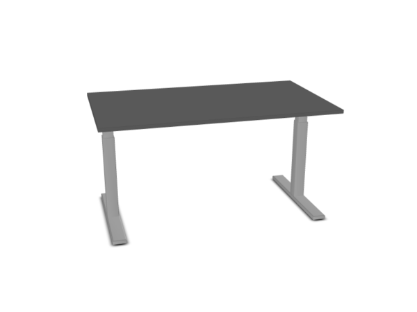 Arbeidsbord 120x80 cm EL understell sølv. Hvit laminat plate - Bilde 3