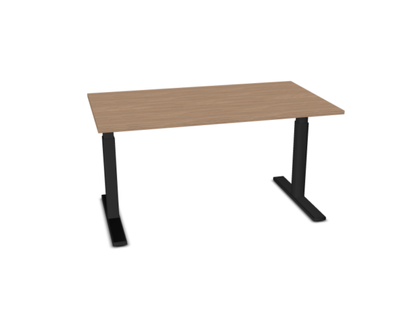 Arbeidsbord 120x80 cm EL understell sølv. Hvit laminat plate - Bilde 2