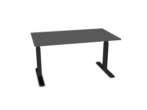 Arbeidsbord 120x80 cm EL understell sølv. Hvit laminat plate - Bilde 5