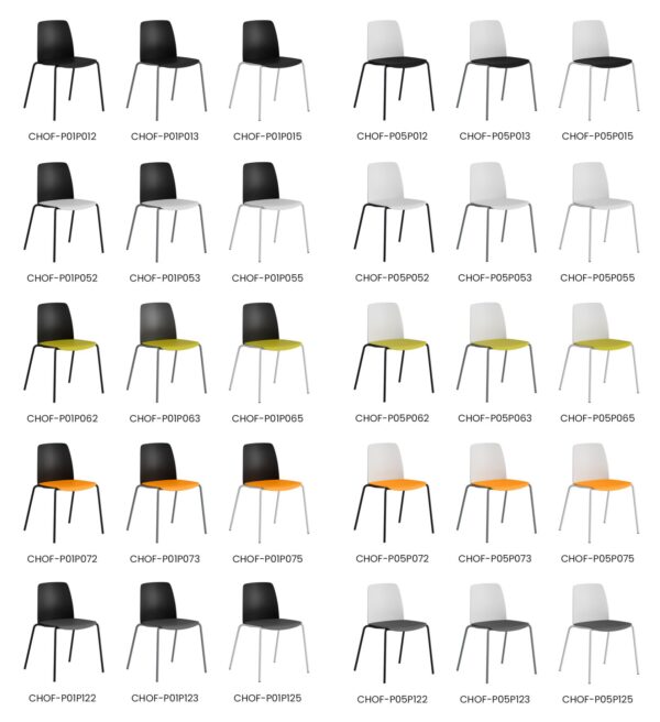 Choice stabelbar stol sort plastskall - Bilde 2