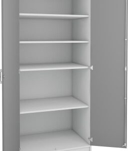 Grande systemskap 17236 grå laminat med lys grå dører