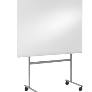 Whiteboard tavle på gulvstativ 150x120 cm med list for tusjer